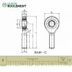 Cabeza de articulación rosca macho TSM10C-KML