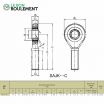 Cabeza de articulación rosca macho TSM16C-KML