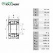 Rodillo de apoyo PWTR15-2RS-INA