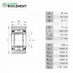 Rodillo de apoyo PWTR50110-2RS-INA