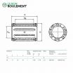 Casquillo lineal liso LBCR30A-2LS-SKF