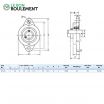 Unidad de rodamiento (aluminio) KFL000