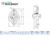 Unidad de rodamiento (aluminio) KFL003
