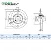 Unidad de rodamiento (chapa) SBPF203-INOX