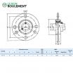 Unidad de rodamiento (chapa) SBPF205-INOX