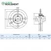 Unidad de rodamiento (chapa) SBPF206-INOX
