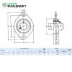 Unidad de rodamiento (chapa) SBPFL203-INOX