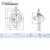 Unidad de rodamiento (chapa) SBPFL205-INOX