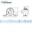Unidad de rodamiento (chapa) SBPP203-INOX