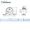 Unidad de rodamiento (chapa) SBPP205-INOX