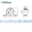Unidad de rodamiento (chapa) SBPP206-INOX