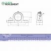 Unidad de rodamiento (plástico) SSUCTPP205-BLANC-KML