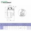 Rodamiento de soporte UC203-KML