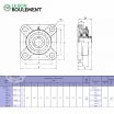 Unidad de rodamiento UCF204-INOX-KML