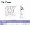 Unidad de rodamiento UCF208-INOX-KML