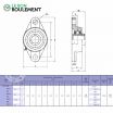 Unidad de rodamiento UCFL204-INOX-KML