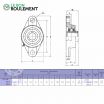 Unidad de rodamiento UCFL208-INOX-KML