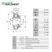 Rodamiento de soporte GSH50-2RSR-B-INA
