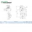 Unidad de rodamiento (plástico) UCFBL202-VERT-INOX
