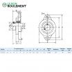 Unidad de rodamiento (aluminio) UFL005-INOX