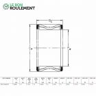 Corona de agujas KZK22X28X16-INA