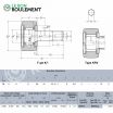 Rodillo de apoyo KRV16-F-X-LL-D0-H-L588-NTN