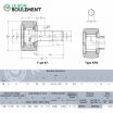 Rodillo de apoyo KRV19-F-X-LL-D0-H-L588-NTN