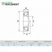 Rodamiento de bolas cerámico 6004-CE-ZR02-PTFE-ZEN