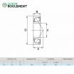 Rodamiento de bolas cerámico 6006-CE-ZR02-PTFE-ZEN
