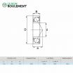 Rodamiento de bolas cerámico 6008-CE-ZR02-PTFE-ZEN