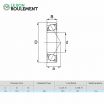 Rodamiento de bolas cerámico 608-CE-ZR02-PTFE-ZEN