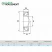 Rodamiento de bolas cerámico 609-CE-SI3N4-PTFE-ZEN