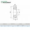 Rodamiento de bolas cerámico 6205-CE-SI3N4-PTFE-ZEN