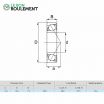 Rodamiento de bolas cerámico 6300-CE-ZR02-PTFE-ZEN