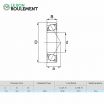 Rodamiento de bolas cerámico 6302-CE-SI3N4-PTFE-ZEN