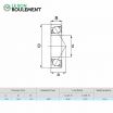 Rodamiento de bolas cerámico 6304-CE-ZR02-PTFE-ZEN