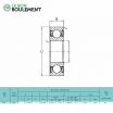 Rodamiento de bolas R16-2RS-KML