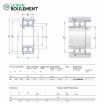 Rodamiento de bolas 3313-D-NR-CB-M-SKF