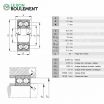 Rodamiento de bolas 3801-B-TVH-FAG