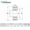 Rodamiento de bolas 3808-2RS-ZEN