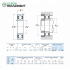 Rodamiento de bolas 61908-DDU-NSK